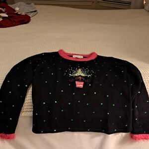 Black and Pink Womens Christmas Sweater